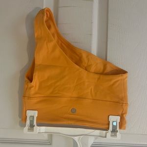 Lululemon asymmetrical align bra, mango dream, size 2